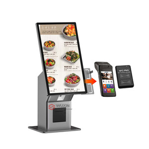 Máy tính để bàn 21.5 inch kiosk Android phục vụ màn hình cảm ứng thực phẩm đặt hàng tự dịch vụ thanh toán thiết bị đầu cuối Casher thiết bị cho siêu thị - Product Image 3