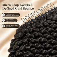 Extensions de cheveux au crochet Water Wave 1B 50g Troisième Génération Sans Couture Effet Plume Permables Directement du Fabricant Henan