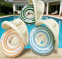 Klassischer Gestreifter PVC-Kinder-Sonnenschutz-Schwimmring von MORRU für Pool- und Strandsicherheit