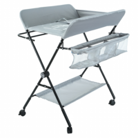 Table à langer pliable Lemoon TD-516, table à langer portable avec roulettes, sac multifonction pliable