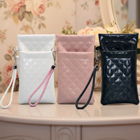 Étui à lunettes portable en cuir PU souple à double couche avec fermeture éclair et sangle, pochette de rangement étanche pour lunettes