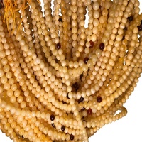 Perles rondes en ambre baltique naturel, livraison gratuite, véritables et douces, pierres polies authentiques