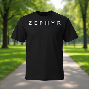 T-shirt personnalisé Zephyr avec nom et police moderne contemporaine – Promotionnel - Product Image 3