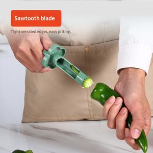 Wholesale 2-in-1 <b>Fruit</b> Pepper Corer Color <b>Seed</b> Removing Tool Portable Kitchen Utensil Reusable Vegetable Coring - Product Image 4