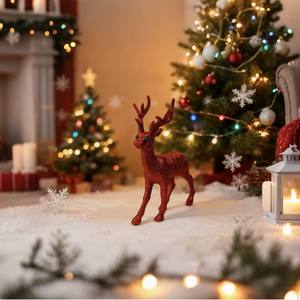 تمثال عصري مفرد من البي في سي الصلب على شكل غزال الرنة للكريسماس، بحجم متوسط وألوان متنوعة، كهدية وزينة للمهرجانات - Product Image 1