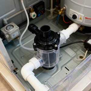 Pompe de <span class=keywords><strong>chauffe</strong></span>-<span class=keywords><strong>eau</strong></span> à moteur CC 12V/24V - Faible pression, économie d'énergie, durable, protection IPX4 pour systèmes solaires et chauffage domestique - Product Image 1