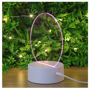 Prix usine Acrylique Blanc Conseil LED Veilleuse RVB Veilleuse Base En Bois Prise USB Pour La Décoration <span class=keywords><strong>De</strong></span> <span class=keywords><strong>Lit</strong></span> - Product Image 2