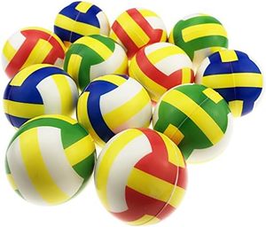 Balle anti-stress en mousse PU colorée en forme de ballon de volley, 63 mm, unisexe, pour extérieur, haute élasticité, jouet promotionnel personnalisable - Product Image 3