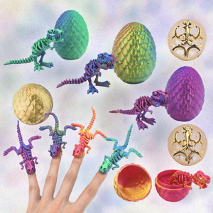 Ingrosso 3D Set di uova di dinosauro stampato in plastica Festival di pasqua decorazione e decompressione giocattolo per bambini con draghi - Product Image 3