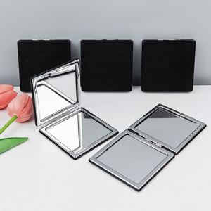 Portable Double-sided Folding Makeup Mirror Wholesale Private Label Small square Make up Mirror High Quality Cosmetic Mirror - Product Image 4