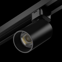 Projecteur LED COB Commercial sur Rail en Aluminium, Luminaire Spot à CRI Élevé pour Magasins de Détail et Galeries d'Exposition