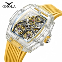 ONOLA 6828 Montre automatique de luxe pour homme, marque haut de gamme, logo personnalisé, montres mécaniques, chronographe, montre de luxe pour homme