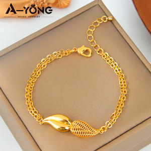 Роскошный Дубайский набор украшений в форме золотого листа, модный дизайн в виде капли воды, 24 карат, анти тусклое ожерелье, набор для женщин, подарок - Product Image 3