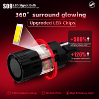 Ampoule LED LANSEKO Super CANBUS sans erreur S09 7440 T20 sans hyperflash, clignotants LED pour voiture 32W 4400LM