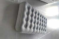 Canapé gonflable et repose-pieds en PVC floqué, pliable et léger, pour camping, compatible SUV, avec pompe, fabrication OEM