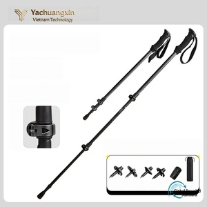 Bâton de randonnée pliable en alliage d'aluminium, 2 sections, longueur réglable, verrouillage par torsion, poignée antidérapante en EVA pour la randonnée - Product Image 6