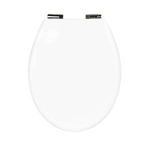 Siège de toilette en bois blanc 36x43cm avec mécanisme de fermeture douce - Product Image 5