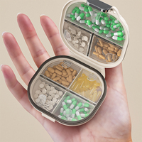 Xing You Mini distributeur de médicaments portable sept jours par semaine Boîte de rangement en plastique pour trois repas Petite boîte pour comprimés