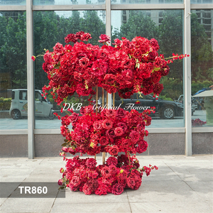 DKB Artificial <b>Flowers</b> Decor Wholesale Artificial Red Rose <b>Flower</b> Runner for Wedding Aisle Back School Events - Product Image 3