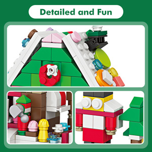 Hot Selling Christmas <b>Building</b> Blocks <b>Model</b> Toy Set ABS Plastic Educational Toy for Ages 6+ Modern <b>Buildings</b> DIY Toy - Product Image 3