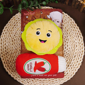 Juguete Masticable para Perros con Forma de Comida: Hamburguesa, Ensaladera Mexicana, Perrito Caliente, con Sonido, para Mascotas Pequeñas - Product Image 3