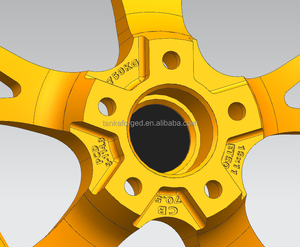 Coche de carreras rojo de bronce cepillado, rueda forjada de 10 diez radios para Ford <span class=keywords><strong>Shelby</strong></span> Mustang Gt Gt350 Gt500 S550 S197 para Chevy <span class=keywords><strong>Corvette</strong></span> C7 Z06 - Product Image 5