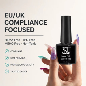 HS OEM - Base Coat en <span class=keywords><strong>Gel</strong></span> de 7ml de Fácil Aplicación y Remoción, Sin Necesidad de Limpiar, Sin TPO ni HEMA, Cumple con las Normas de la UE, Base Coat UV LED - Product Image 1