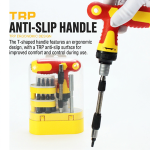 Juego de Destornilladores Telescópicos con Trinquete, 33 Piezas, Estuche de Herramientas, Reparación Electrónica - Product Image 3