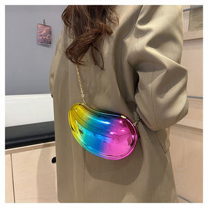 Nouveau créateur de mode pois forme femmes sac à bandoulière nouvelle mangue acrylique miroir sac de soirée miroir galvanoplastie sac cosmétique - Product Image 5