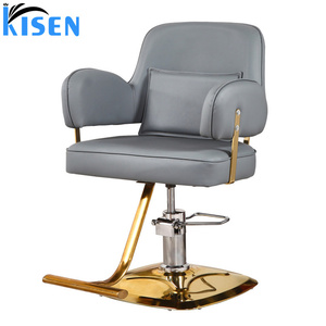Kisen เก้าอี้ตัดผมชายสีดำสุดหรูสีดำเงาปั๊มไฮดรอลิกสำหรับเฟอร์นิเจอร์ร้านเสริมสวย - Product Image 2