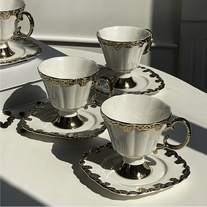 Luxury Middle East Gold Plated Tea <b>Cup</b> <b>Set</b> of 6 Turkish Coffee <b>Cup</b> and Saucer Tea Gift <b>Set</b> - Product Image 6