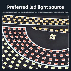 Adesivo LED Dinamico <span class=keywords><strong>XL</strong></span> Occhio del Diavolo per Auto e Camion, Luci per Parabrezza Anteriore/Posteriore, Multimodale, Alimentato USB 12V - Product Image 3