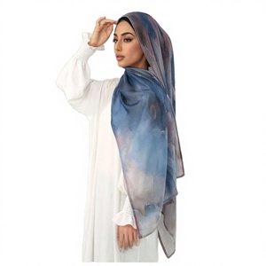 Fashion Floral Printed Cotton Linen Hijab <b>Scarf</b> for Women Muslim Breathable Skin-Friendly Shawl 180*70cm - Product Image 2