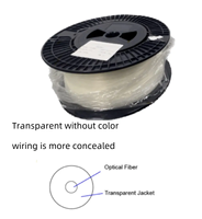 Câble de fibre optique FTTH FTTR en PVC à 1 cœur, tampon serré invisible, pour drones FPV avec longueur personnalisable