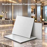 Panneau composite en aluminium brossé argenté de 4 mm 4x8 pieds pour la fourniture en gros de panneaux muraux