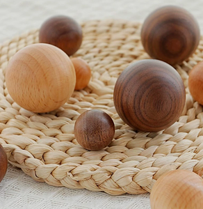Poignée de tiroir ronde à un seul trou, poignée de porte de placard et de armoire en bois massif, bouton rond en bois de hêtre minimaliste nordique - Product Image 3