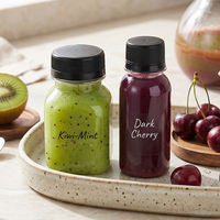 Mini bouteille vide en PET de 60 ml (2 oz) pour shots, jus énergisants, thé au lait, soda – jetable