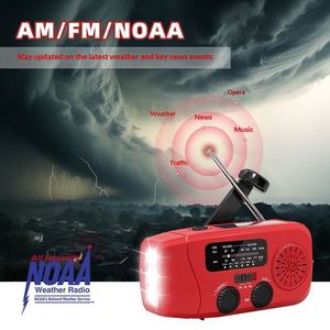 Radio d'urgence AM/FM à manivelle Zowie 086, lampe torche 2000mAh, alarme SOS, haut-parleur intégré pour utilisation en cas de survie - Product Image 5