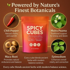 Healthcare Calmness Spicy Cube Gummies Vitality Support Chili Pepper Spicy Maca Root Hormone Balance Healthcare <b>Gummy</b> <b>Candy</b> - Product Image 2