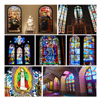 Accueil église verre coloré intérieur plafond dômes feuilles de verre teinté antique lucarne cathédrale sécurité verre imprimé numérique