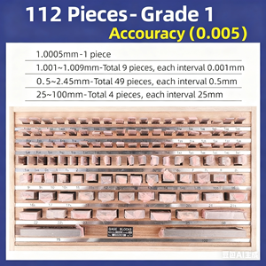 Sınıf 0 yüksek hassasiyetli paslanmaz çelik 50mm/100mm ölçer blok sürmeli kumpas mikrometre kalibrasyon için Set kalınlığı standartları - Product Image 3