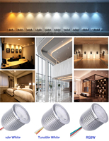 Benory 24V 8W Led Spotlight Aluminium Cri95 MR16 Module Plafonnier 2000-6000K Réglable GVS KNX PWM DMX Loxone RGBWW CW Spots