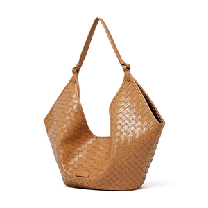 2026 New Luxury Women's Genuine Leather Basket Bags <b>Handbags</b> China Wholesale Weaving Grain Cowhide Women's Shoulder Bag - Product Image 3