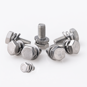 Tornillo de Cabeza Hexagonal Cruzada GB9074.17 de Acero Inoxidable con Arandelas Planas y de Resorte, Suministro de Fábrica - Product Image 3