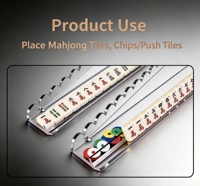 Support de Mahjong en Acrylique Transparent de 20 Pouces, Règle d'Alignement Magnétique 3-en-1 avec Tige de Poussée, Aide à la Séparation des Tuiles, Modèle MU PAI