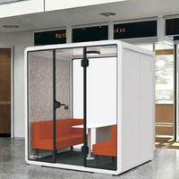 Pod de confidentialité instantanée pour les espaces ouverts Caractéristiques de bureau Puissance de ventilation et lumière LED pour des séances de travail fluides