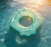 Bouée gonflable élégante en forme de coquillage, design nautique, flotteur de piscine pour la plage et la décoration sur le thème de la piscine