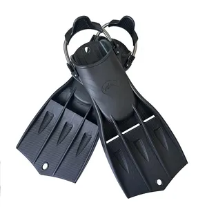 Technical Diving Jet Fins Long Blade Swim Rubber Flipper Scuba Diving Fins for Underwater Deep Diving Snorkeling