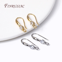 Boucle d'oreille en zircon cubique plaqué or 18 carats, fournitures de fabrication de bijoux à boucle ouverte, accessoires de bricolage