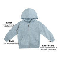 Hoodie anak-anak katun musim gugur bordir kustom Hoodie ritsleting lengan panjang warna Solid anak perempuan kaus atasan